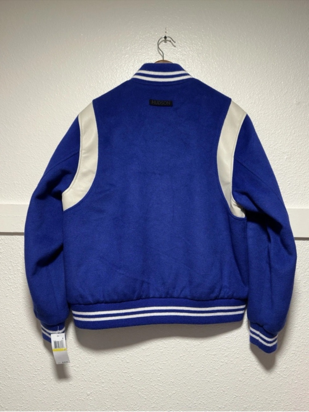 Hudson Varsity Jacket Men’s Sz M Medium Royal Blue Pockets Wool HM-110F4 - Picture 2 of 5